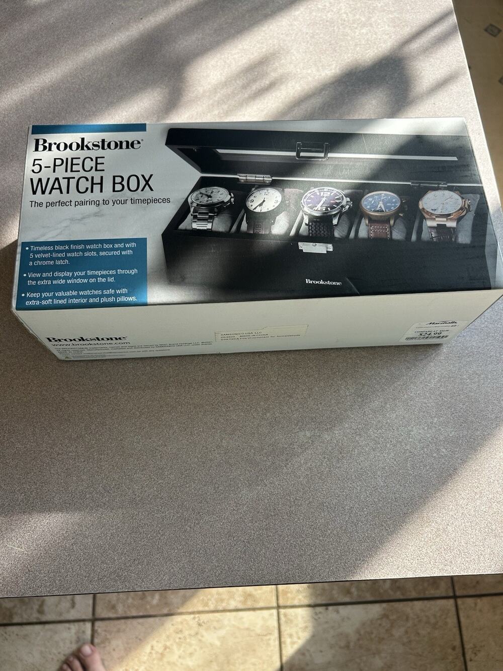 Brookstone 5 Piece Watch Box